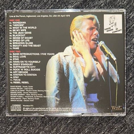 David Bowie LA FORUM 1978 2nd Night Mike Millard 1st Generation Tapes _画像2