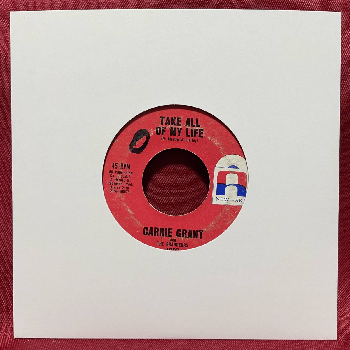 ◆USorg7”s!◆CARRIE GRANT◆TAKE ALL OF MY LIFE◆_画像3