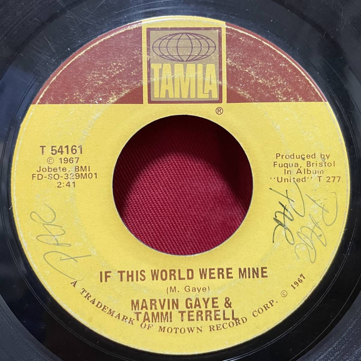 ◆USorg7”s!◆MARVIN GAYE & TAMMI TERRELL◆IF I COULD BUILD MY WHOLE WORLD AROUND YOU◆_画像2