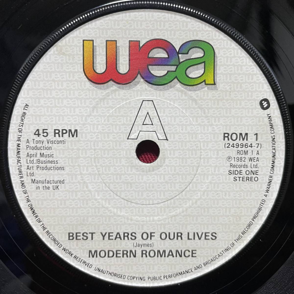 ◆UKorg7”s!◆MODERN ROMANCE◆BEST YEARS OF OUR LIVES◆_画像4