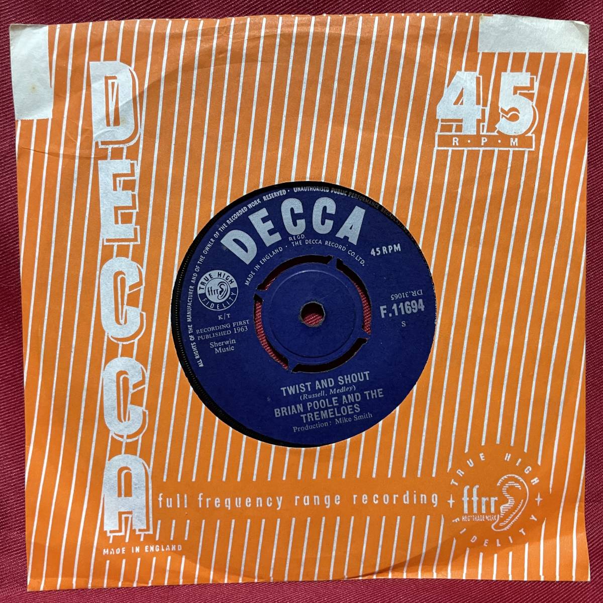 ◆UKorg7”s!◆BRIAN POOLE & THE TREMELOES◆TWIST AND SHOUT◆_画像3