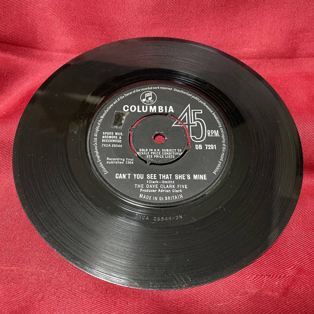 ◆UKorg7”s◆THE DAVE CLARK FIVE◆CAN'T YOU SEE THAT SHE'S MINE/BECAUSE◆_画像5