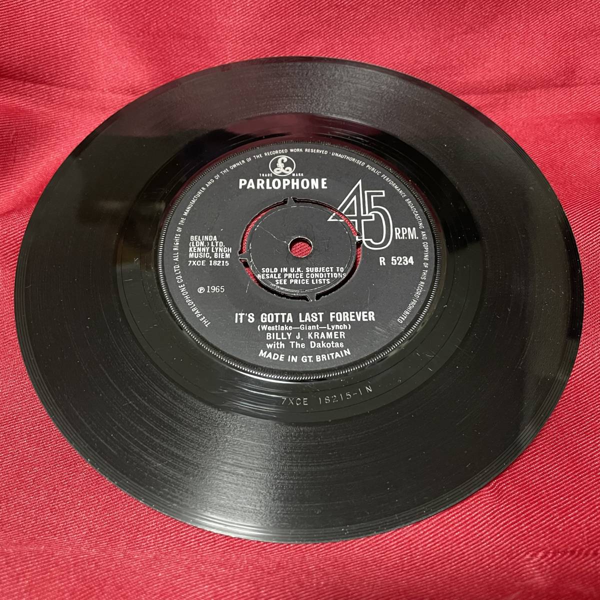 ◆UKorg7”s!◆BILLY J. KRAMER WITH THE DAKOTAS◆IT'S GOTTA LAST FOREVER◆_画像5