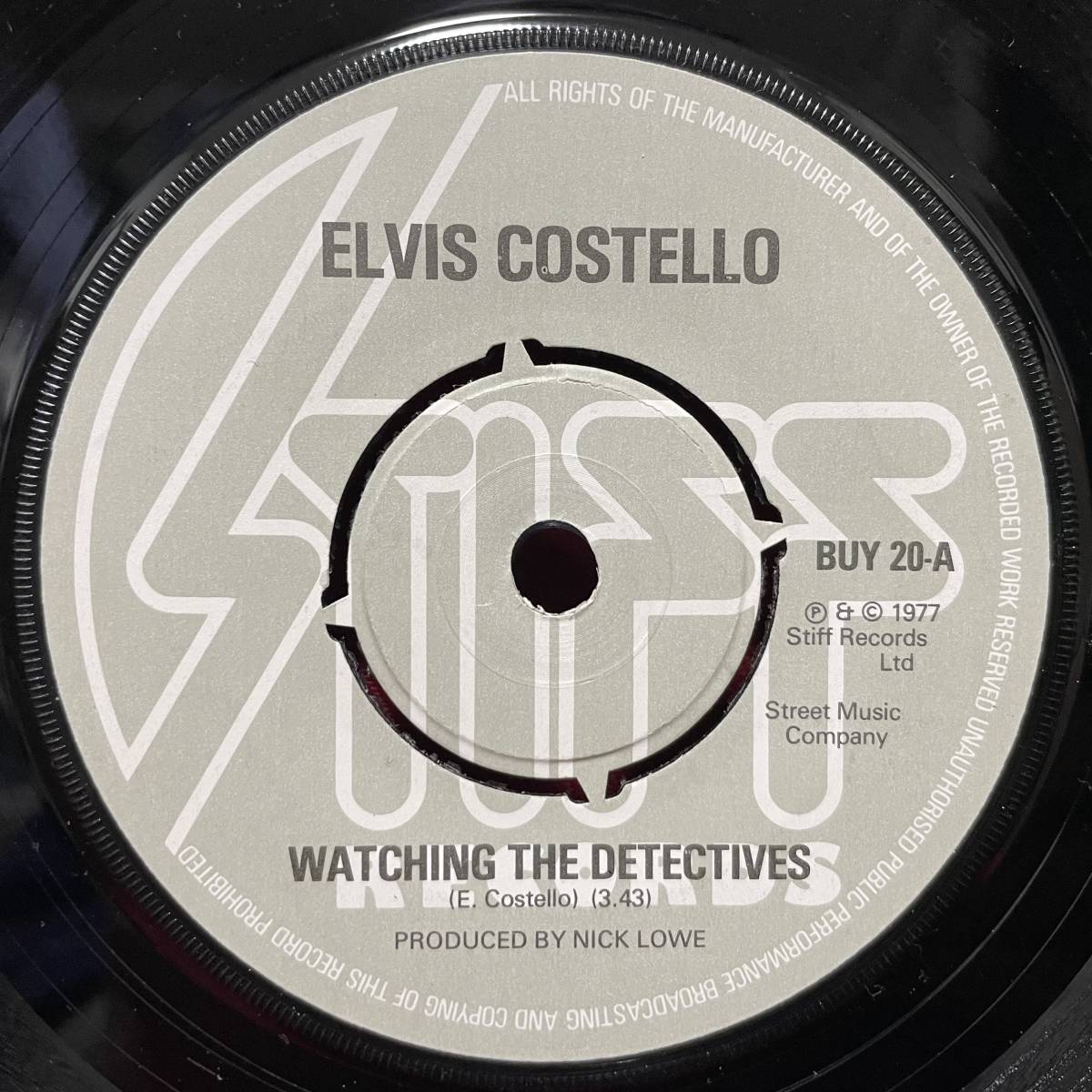 ◆UKorg7”s!◆ELVIS COSTELLO◆WATCHING THE DETECTIVES◆_画像1