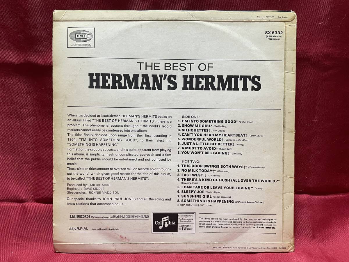 ◆UKorgMONO盤!◆HERMAN'S HERMITS◆BEST OF HERMAN'S HERMITS◆_画像5