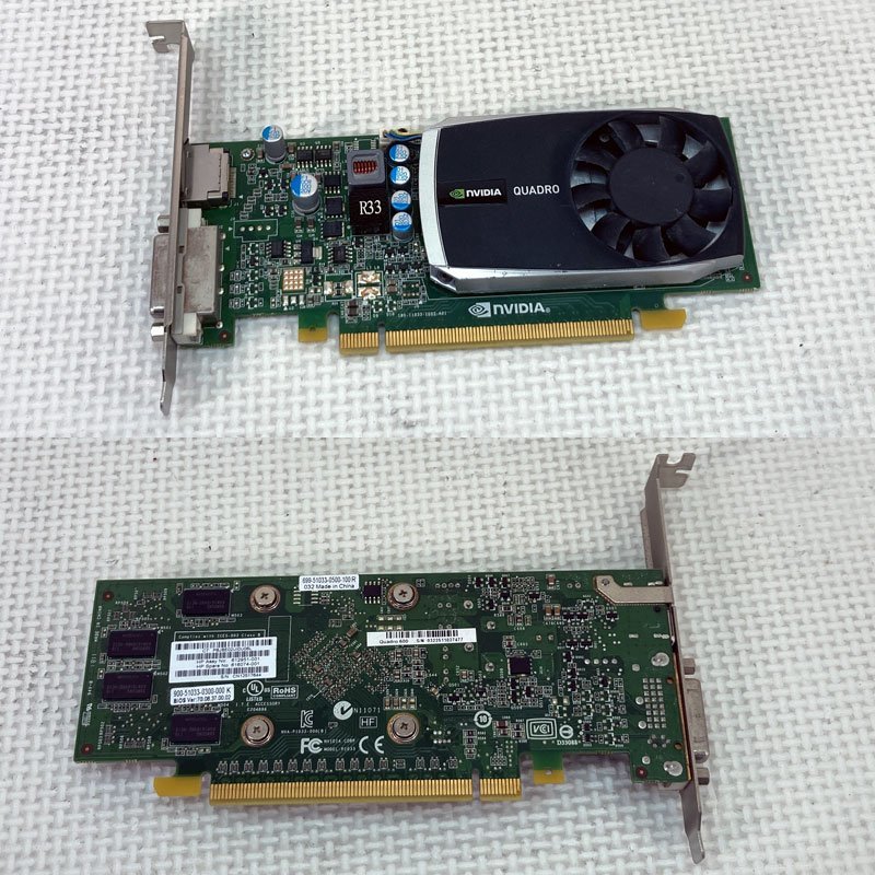 中古グラフィックカード 動作確認済 Vista～Win11 LINUX ★ ELSA NVIDIA Quadro 600 DDR3 1GB 128bit DVI/DisplyaPort #2057-K_画像2