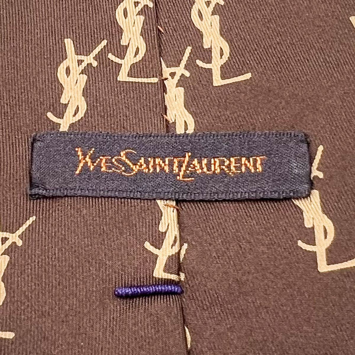 極美品 YVES SAINT LAURENT イヴサンローラン ネクタイ 刺繍 極美品 YVES SAINT LAURENT イヴサンローラン ネクタイ 刺繍