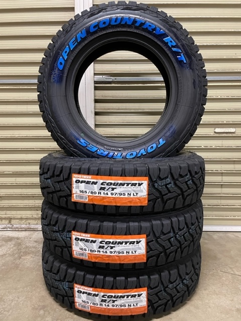 ◇ 在庫有 個人宅OK 2023年製 オープンカントリー R/T 165/80R14 97/95N LT ホワイトレター 4本セット 送料込みで40,800円～_画像1