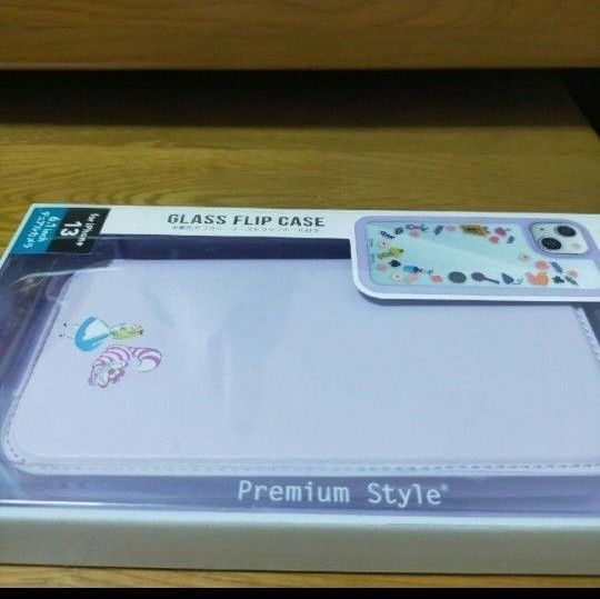 iPhone13ケース　手帳型ガラスケースストラップホール付 アリスディズニー