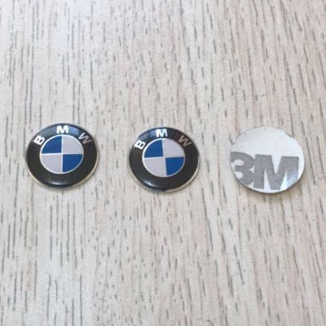 BMW 14ミリ アルミ製　エンブレム シール　3個セット e92 e93 g30 g31 g38 g32 f10 f11 f15 f16 e70 e71 g11 g12 f30 f31 ロゴ ホイール_画像2