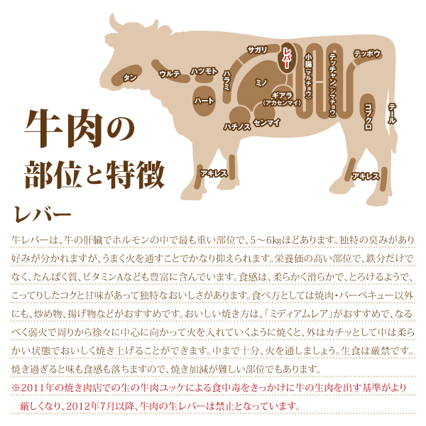 1円【1数】和牛 レバー 100g 焼肉用 牛レバー 肉 お肉 牛 内臓肉 ギフト お中元 お歳暮 ご贈答 バーベキュー お取り寄せ グルメ 冷凍_画像3