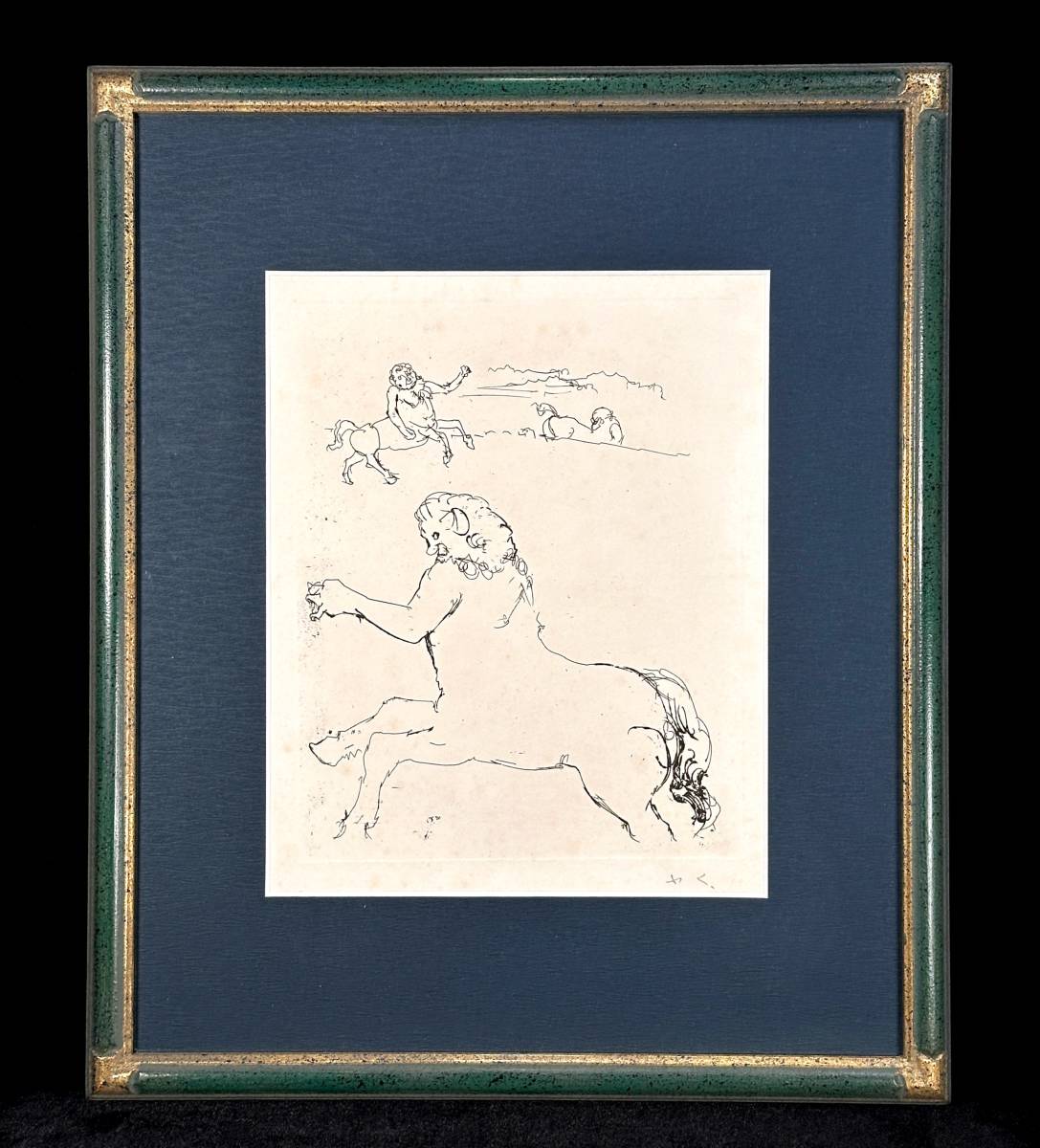 [ genuine work ] Fukuzawa one .1969 year [ ticket tau Roth ] etching picture with autograph art frame goods width 38cm height 45.5cm