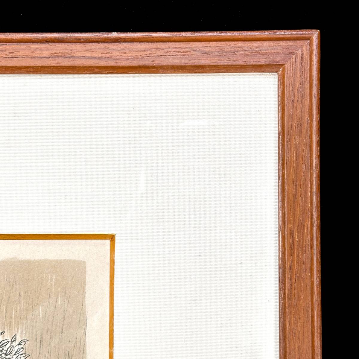 【真作】 岡鹿之助 「木に鳥」 リトグラフ 作家保存用 E.A. 絵画 直筆サイン入り アート 額装品 幅36cm 高さ42.5cm_画像7