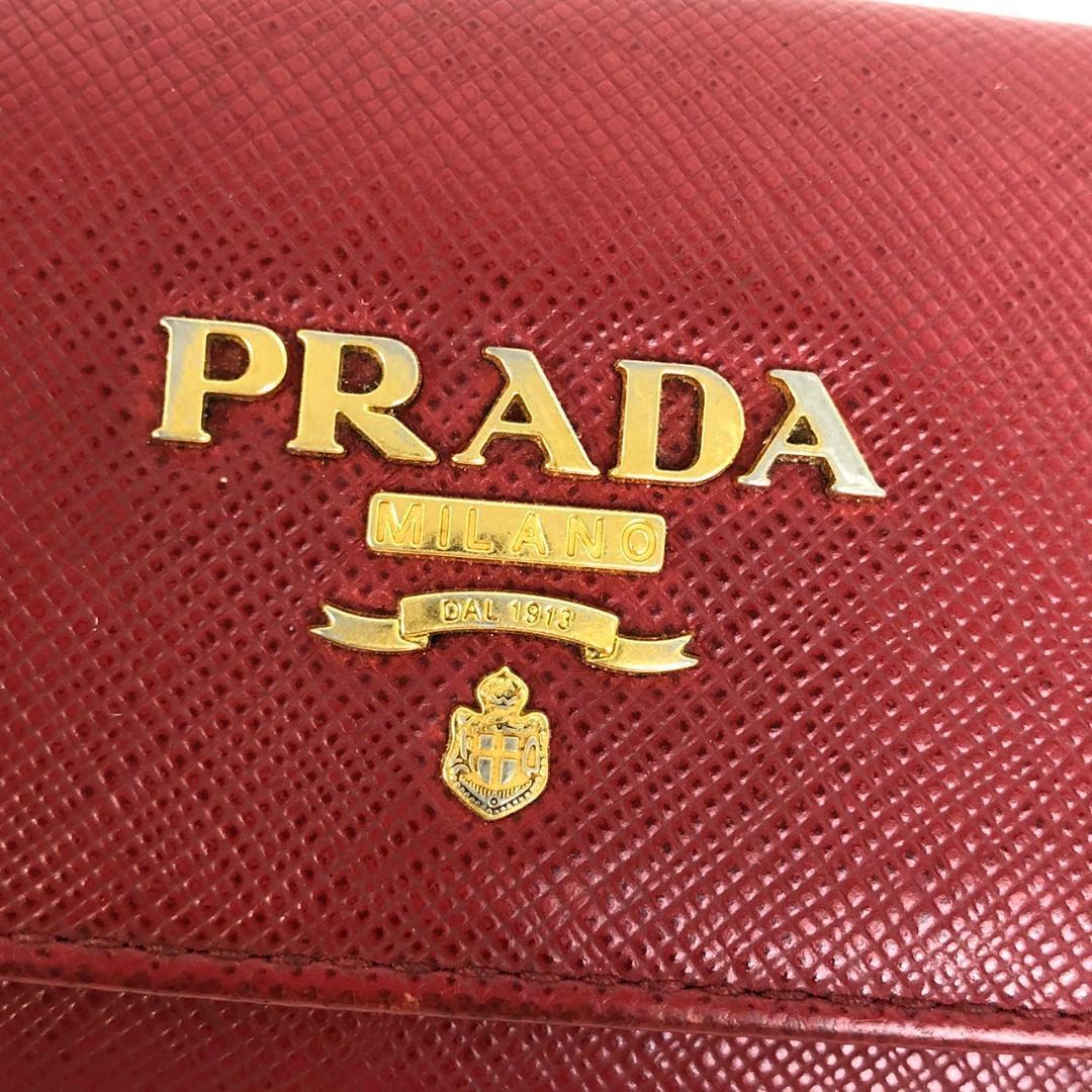 PRADA プラダ レザー 4連キーケース 小物 レッド ブランド 財布