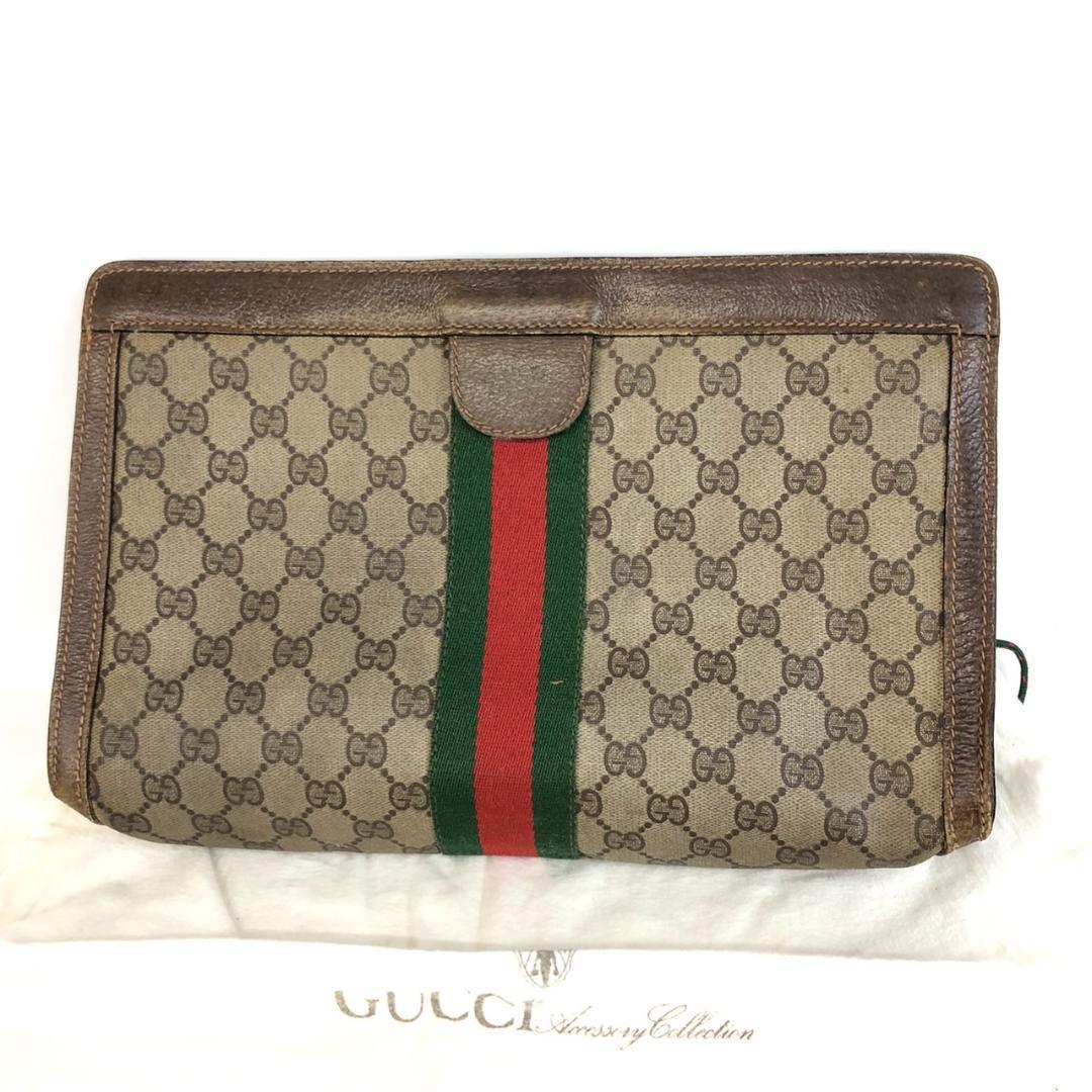 GUCCI グッチ GGスプリーム シェリーライン クラッチバッグ ブラウン バッグ 鞄 かばん レディース 送料無料 おしゃれ_画像2