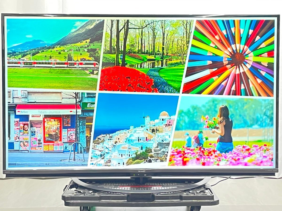 55インチ液晶4Kテレビ SHARP 4T-C55AJ1(2018年製造)HDR/WIFI/ ■シャープ AQUOS★Joshin(難あり)5254●1円開始・直接引渡可_画像1