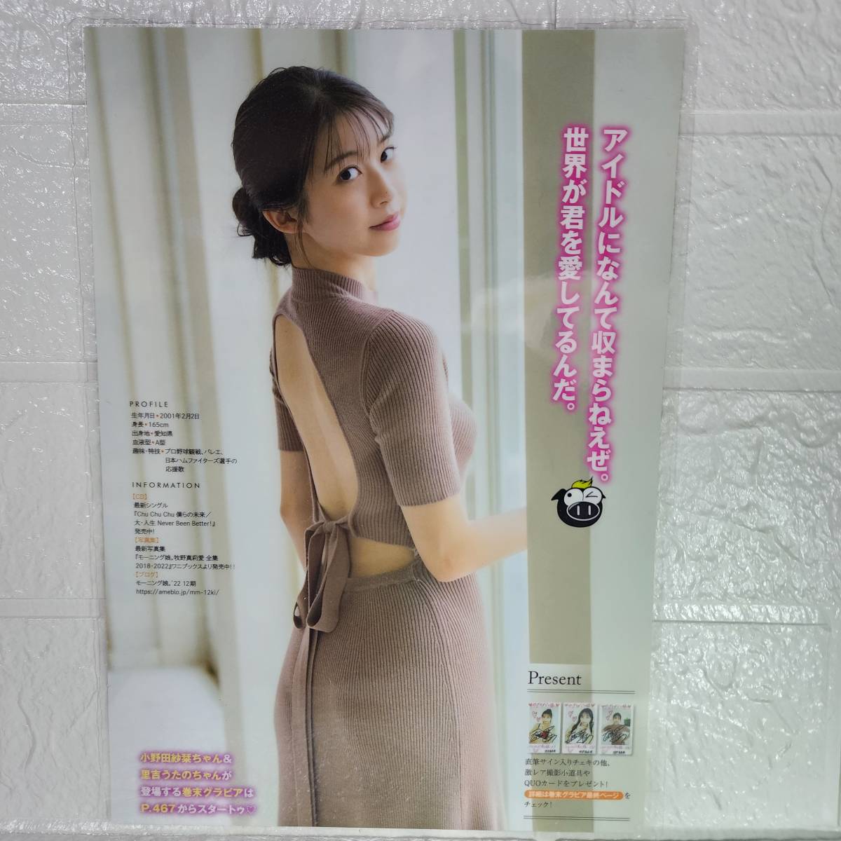 【高品質厚手ラミネート加工150μ】牧野真莉愛 ヤングマガジン2022年10.17NO.44 B5 水着 雑誌切り抜き8ページ 【グラビアアイドル】女優_画像7