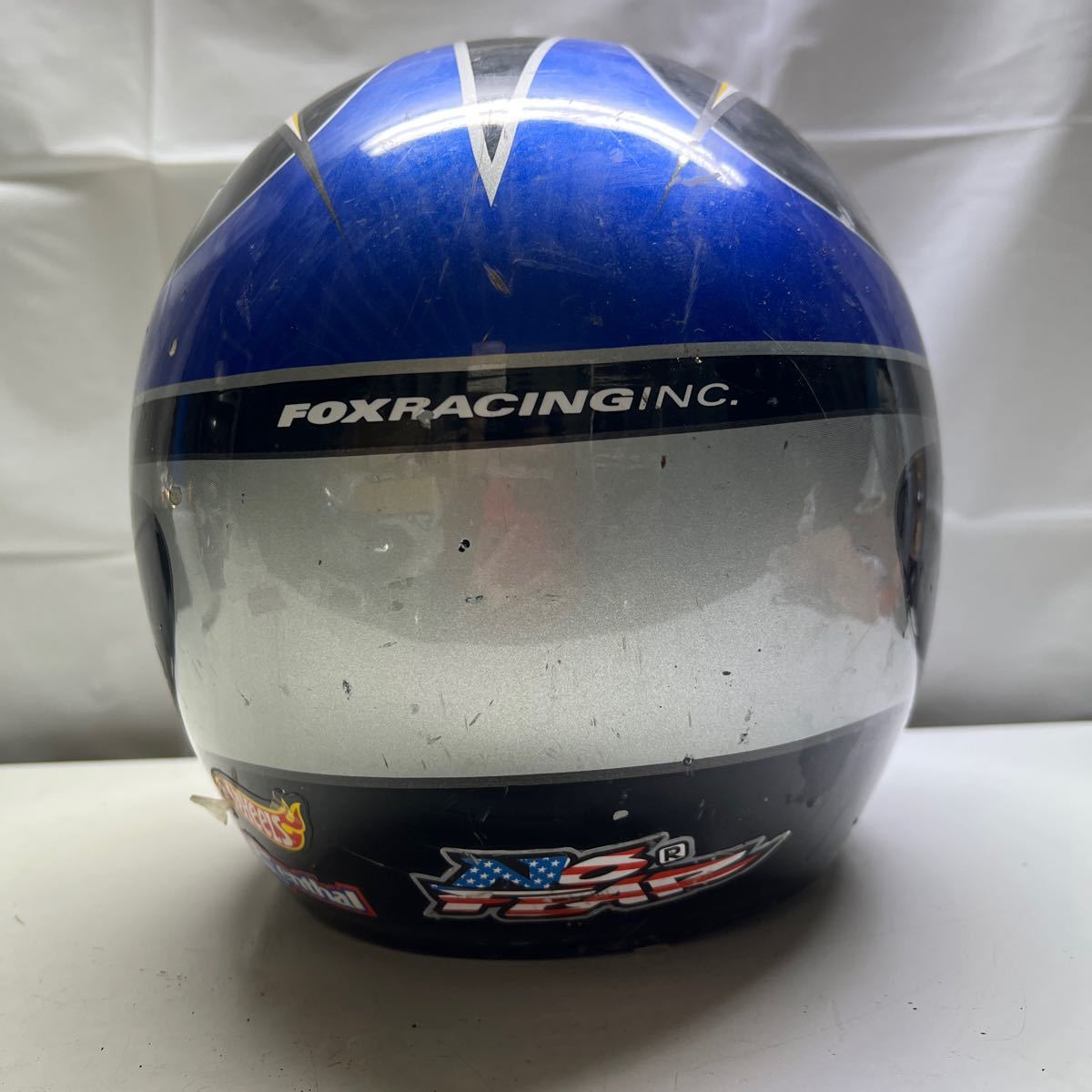 管S240122 J ★☆ FLITE FOXRACINGINC フルフェイス ヘルメット ネイビー サイズ 不明 現状品　☆★_画像4