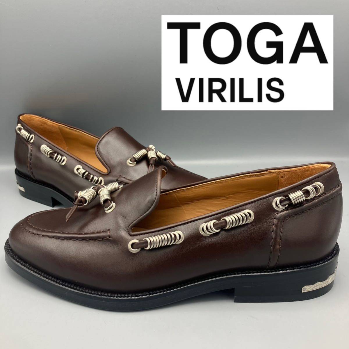 ◇◇未使用 jp27.0 42.0 TOGA VIRILIS ローファー メタル - 靴 ◇◇未使用 jp27.0 42.0 TOGA VIRILIS ローファー メタル - 靴