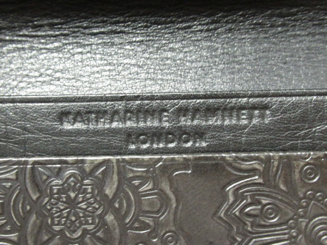 ◆S103.KATHARINE HAMNET LONDON キャサリン ハムネット カードケース パスケース 定期入れ/中古_画像6