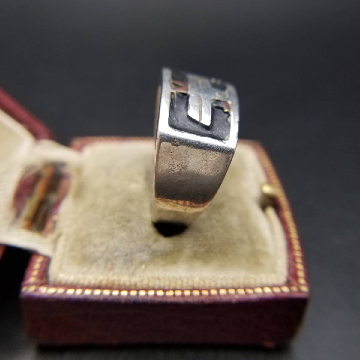APP Mexico 925 серебряный птица квадратное sig сеть Vintage кольцо серебряный кольцо мужской ювелирные изделия черный покраска MEXICO Y12-C