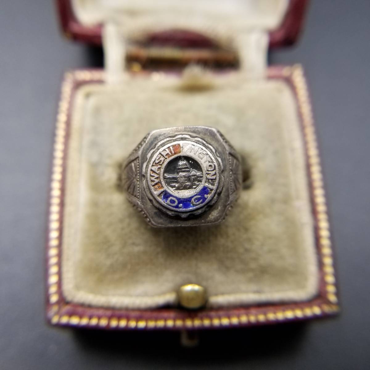 大量入荷 アールデコ 装飾 ヴィンテージ シグネット Washington D.C. 紋章 13号未満
