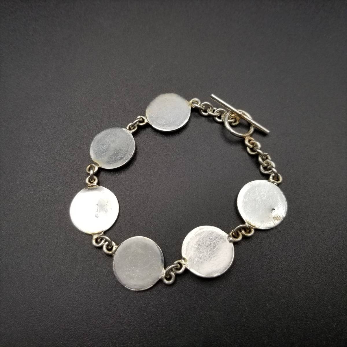 メキシコ マヤ暦 メダル オパールカラー インレイ チェーン メキシカン ヴィンテージ ブレスレット バングル Tバー MEXICO Y13-I