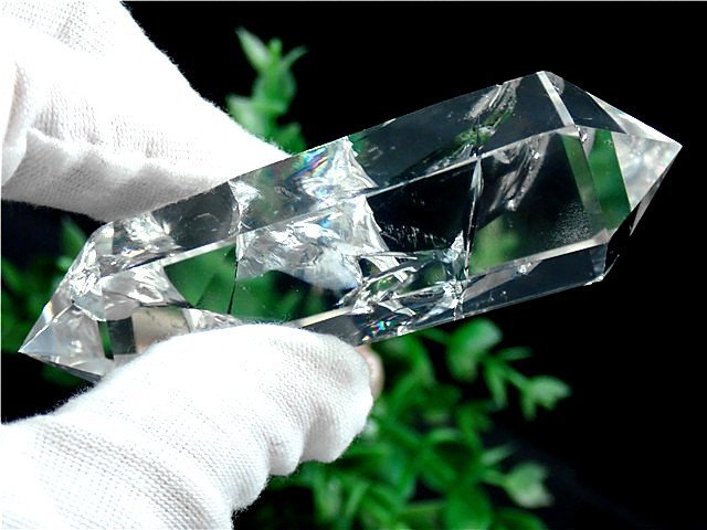 【限定品】AAA級☆高透明度天然レインボーハーキマーダイヤモンド水晶六角柱YS178B2-30B22b_画像3