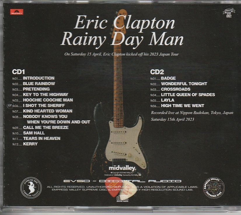 Rainy Day Man / Eric Clapton / 2023年4月15日　武道館公演　midvalley_画像2