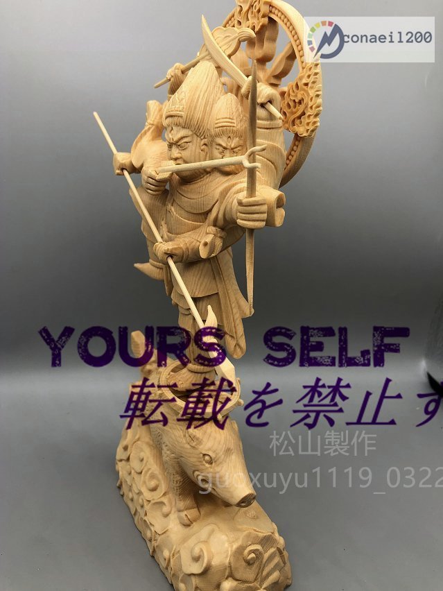 最新作 総檜材 木彫仏像 仏教美術 精密細工 摩利支天立像 高 最新作 総檜材 木彫仏像 仏教美術 精密細工 摩利支天立像 高