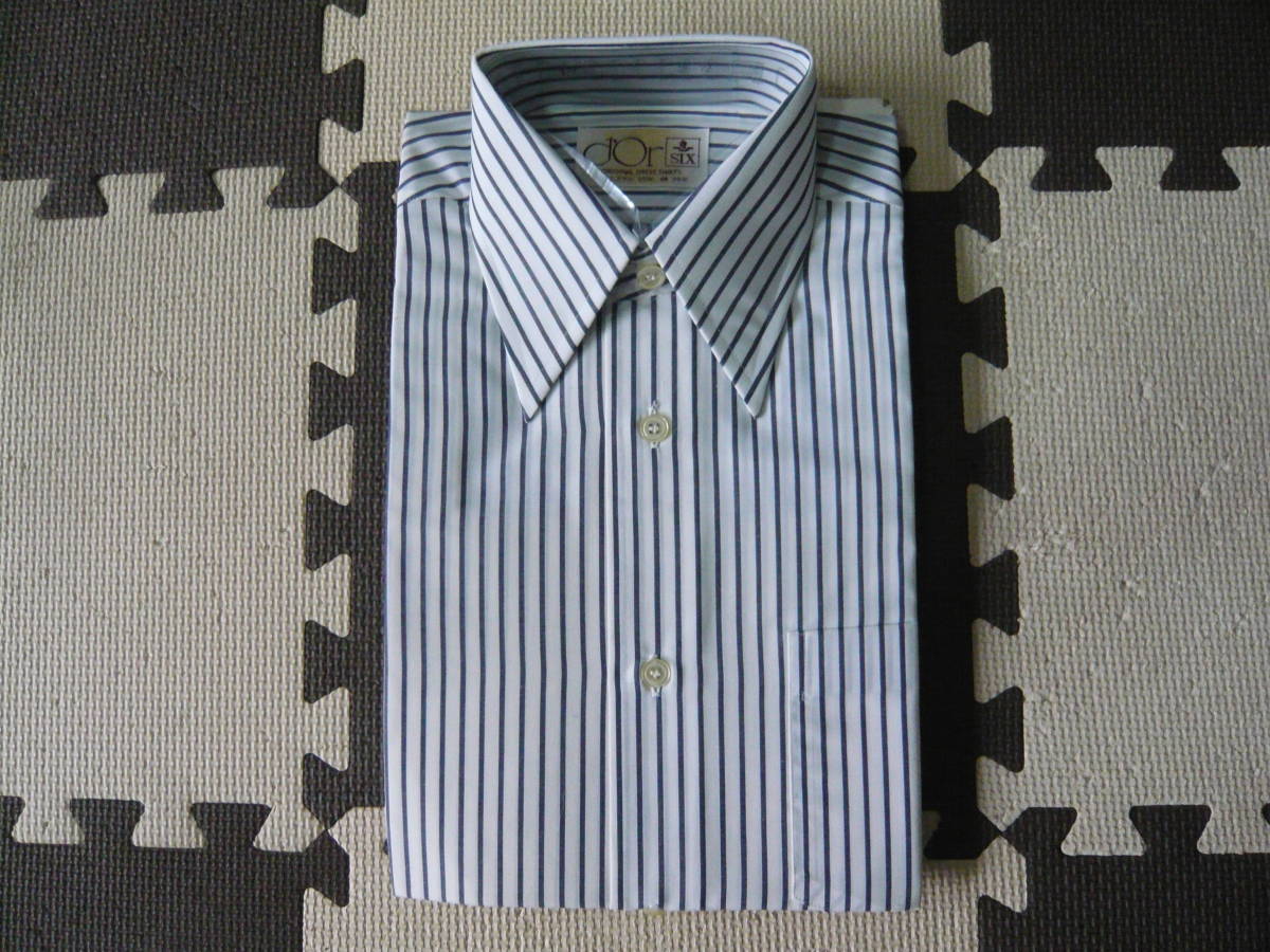 ｄ’Ｏｒ ＳＩＸ 長袖ストライプシャツ 新品、未使用品 サイズ表記36-72 素材ポリエステル65、綿35％ 日本製の画像1
