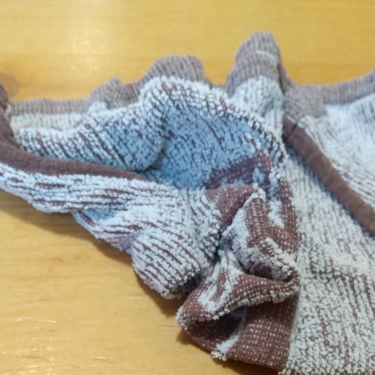 タオル セーター ハギレ ストライプの織り柄 はぎれ 綿 鰹縞 生地 端切れ