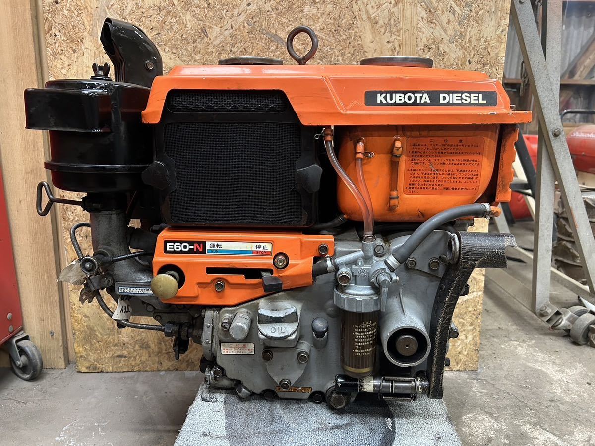 中古 kubota クボタ ディーゼルエンジン E60-N 6馬力 動作確認 中古 kubota クボタ ディーゼルエンジン E60-N 6馬力 動作確認