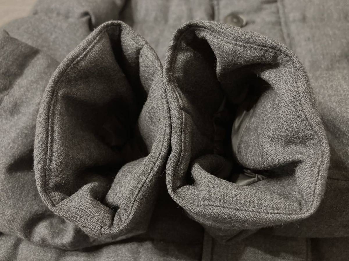 ほぼ未使用 HERNO ヘルノ ウールダウンコート グレー 羽マーク3 ほぼ未使用 HERNO ヘルノ ウールダウンコート グレー 羽マーク3