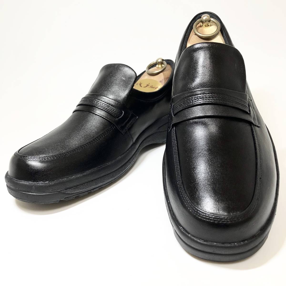 ★美品★【REGAL ProfessionalGear】リーガル プロフェッショナルギア 25cm 黒 ブラック ローファー 革靴 メンズ ビジネス 紳士靴の画像2