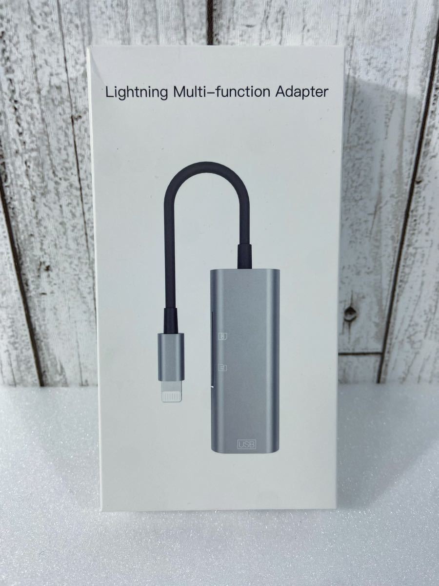 【未使用に近い】MFi正規認証品 Lightning Multi-function Adapter USB OTG SDカードリーダー3-in-1データ転送 iPhone/iPad用 MicroSD/TF_画像1