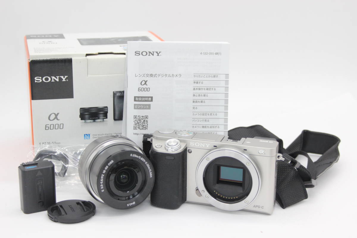 【美品 返品保証】 【元箱付き】ソニー SONY α 6000 16-50mm F3.5-5.6 バッテリー付き ミラーレス一眼 ボディレンズセット s5131