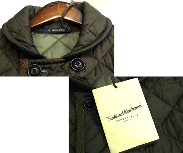 【未使用タグ付 コラボ】Traditional Weathewear×R.NEWBOLD マッキントッシュ 中綿キルティングジャケット ショートコート サイズM 0113d _画像5