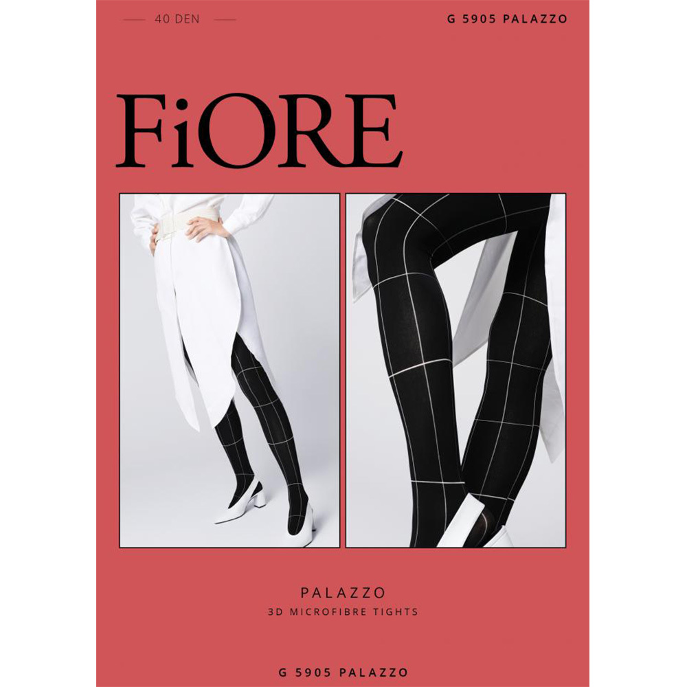 EU制　白ラインの3Dマイクロファイバータイツ【Fiore】【FRG5905】