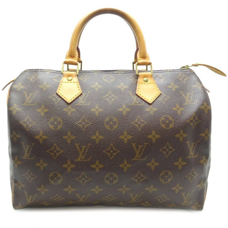 ［飯能本店］LOUIS VUITTON LV ルイ・ヴィトン スピーディー30 M41526（廃番） ボストンバッグ モノグラム エベヌ（ブラウン系） DH79412