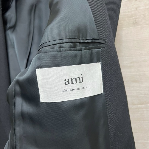 AMI PARIS アミパリス 21SS ストレートコート size48 ブラック 【中目黒B1】_画像4