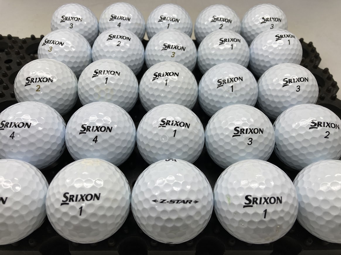 Q9 【ランクB級】 SRIXON スリクソン Z-STAR 2021年モデル ホワイト 25個【ロストボール】_画像1