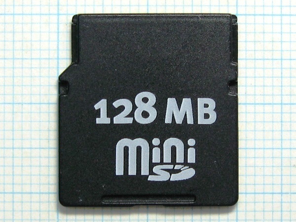 ★miniSDメモリーカード １２８ＭＢ 中古★送料６３円～の画像1