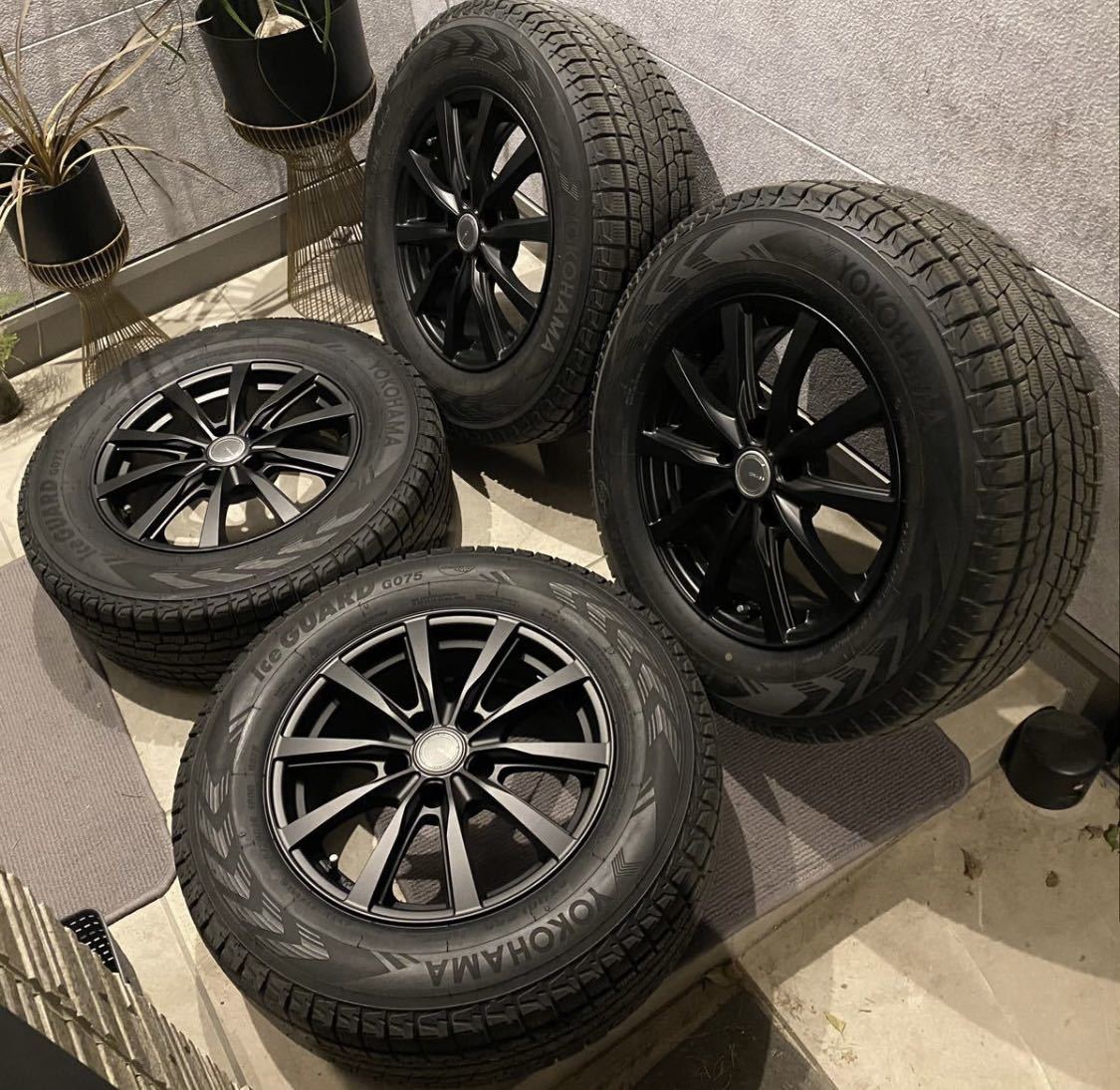  super super burr mountain!2019 year made 16 inch aluminium wheels & studless 4ps.@ approximately 9 amount of crown 215/70R16 PCD114.3/5 hole 6.5J+38 mat black Delica D:5 X-trail 