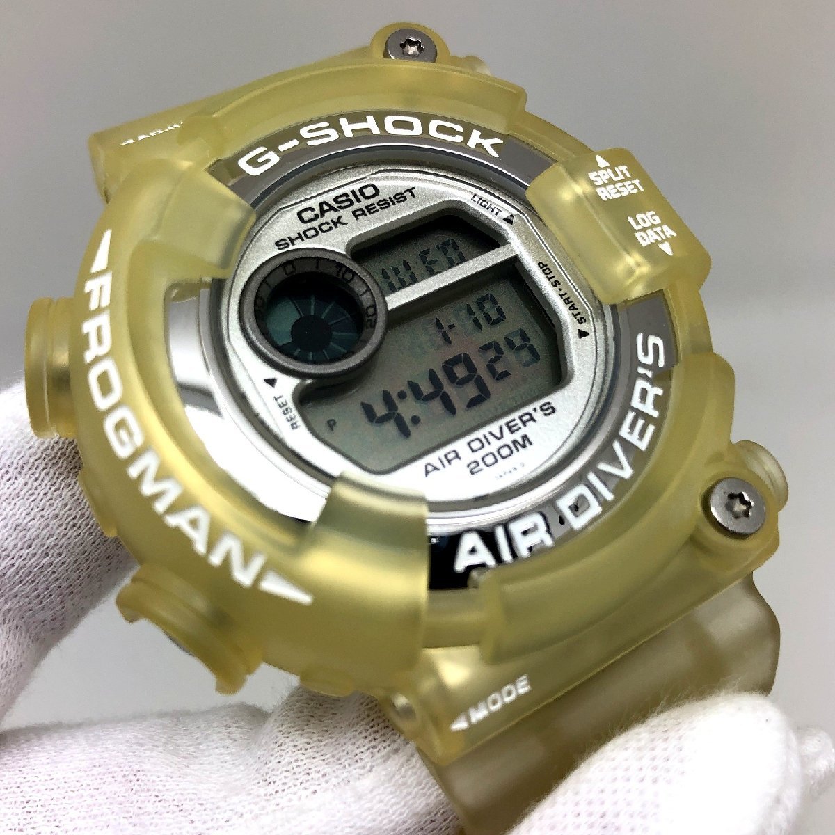 中古 G-SHOCK ジーショック CASIO カシオ 腕時計 DW-8250WC フロッグマン FROGMAN WCCS ホワイトスケルトン デジタル 【ITA75S6N3YFC】_画像3