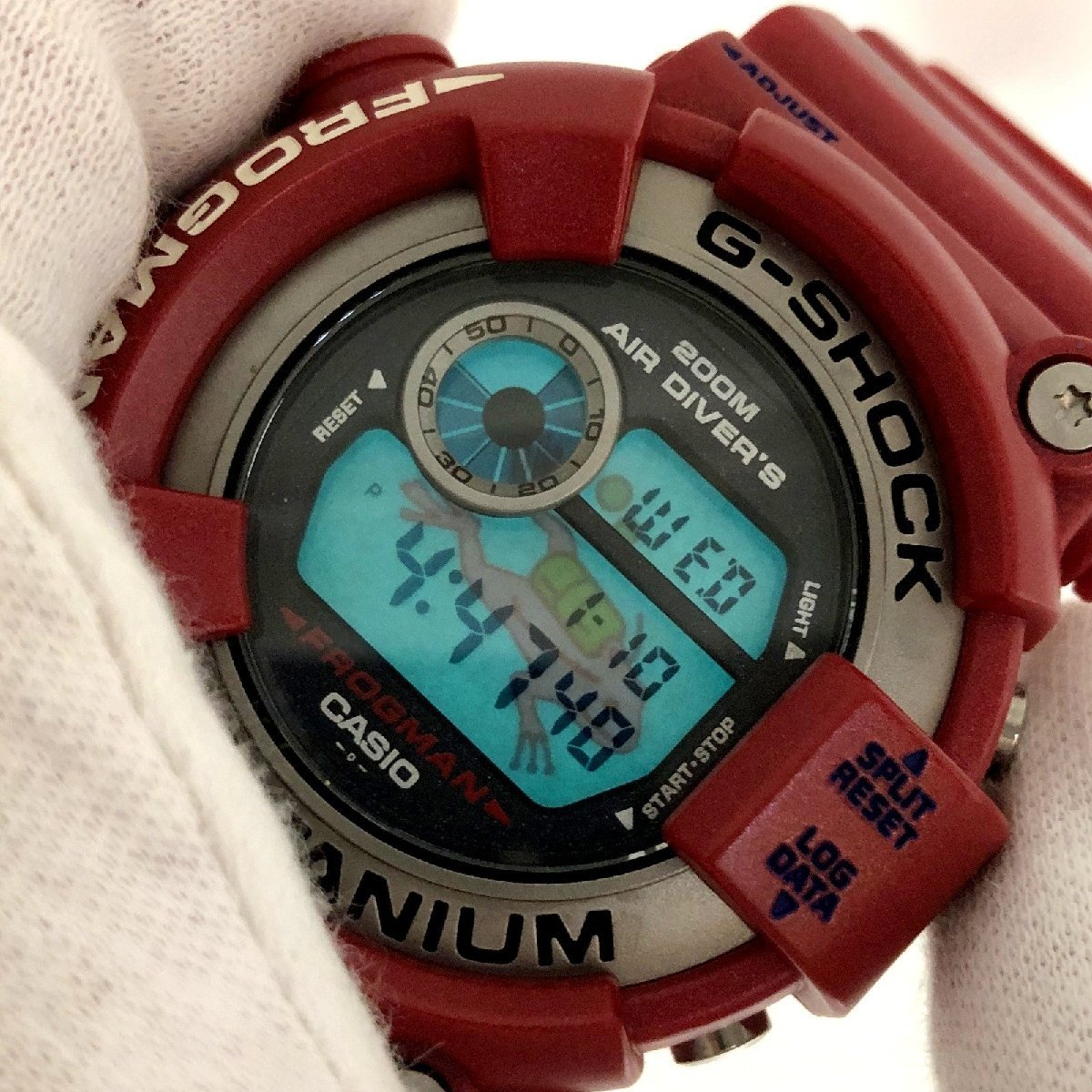 中古 G-SHOCK ジーショック CASIO カシオ 腕時計 DW-8201GF-4 フロッグマン FROGMAN デジタル クォーツ レッド 【ITGUVJ2VH3F0】_画像5