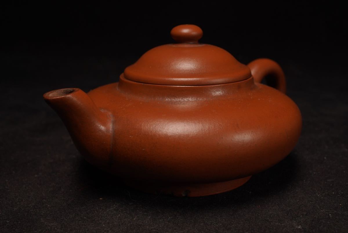 中国古玩 唐物 乾隆年製 在印 朱泥 紫泥 紫砂壷 茶壷 急須時代物 極上品 初だし品 煎茶道具_画像10