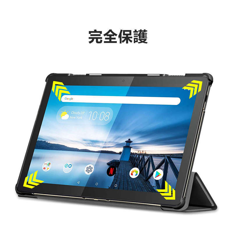 Lenovo TAB 5 801LV/Tab M10/Tab M10 REL/NEC LAVIE Tab E TE410JAW/TE710KAW用レザーケース保護カバースタンド機能 手帳型 薄型軽量_画像2