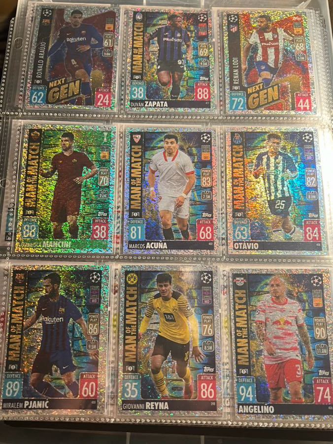 TOPPS MATCH ATTAX / 100CLUB 9枚（ファンダイク,ネイマール,デ・ブライネ等）印刷サイン３枚（ソンフンミン等）計162枚以上＋ゲームシートの画像4