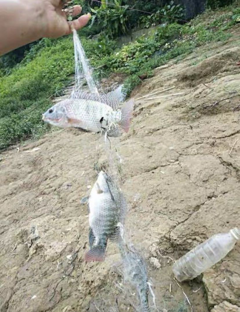 カニアミ餌袋 釣り網 餌袋、オモリ付き蟹網 釣り網ボムネット激安 3個_画像6